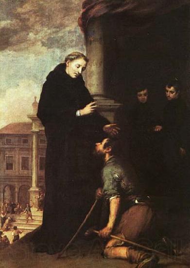 MURILLO, Bartolome Esteban St. Thomas of Villanueva Distributing Alms France oil painting art